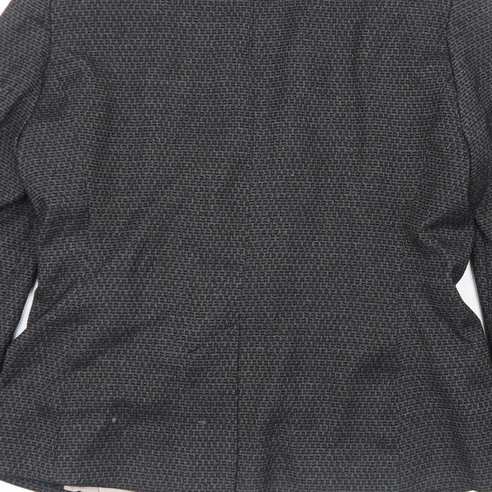 NEXT# Womens Black Polyester Jacket Blazer Size 10