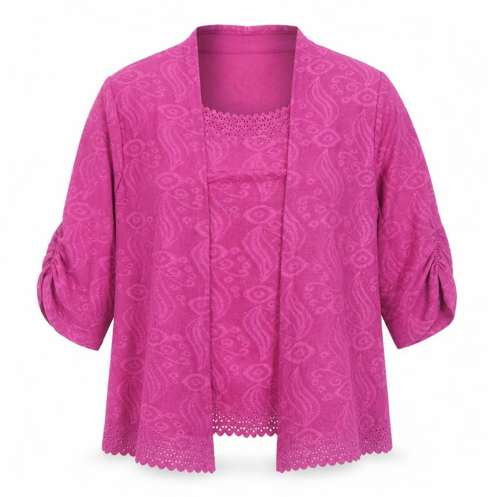 Womens UK Size L Anna Rose Pink Basic Blouse