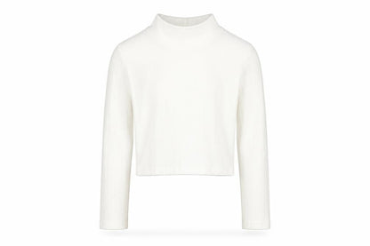 SheIn Girls White Polyester Pullover Casual Size 11-12 Years Mock Neck Pullover