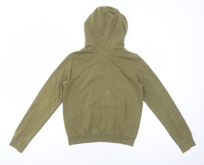 H&M Womens Green Cotton Pullover Hoodie Size XS Pullover
