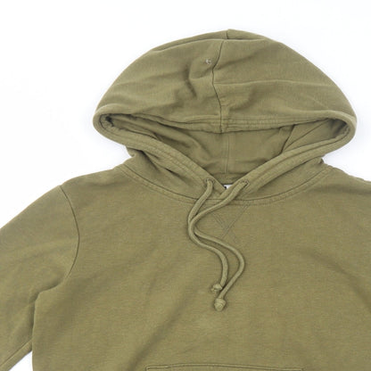 H&M Womens Green Cotton Pullover Hoodie Size XS Pullover
