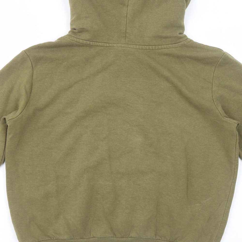 H&M Womens Green Cotton Pullover Hoodie Size XS Pullover