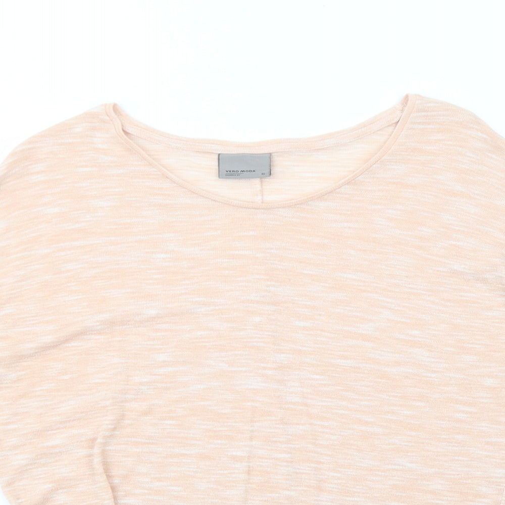 Womens UK Size XS VERO MODA Pink Basic T-Shirt