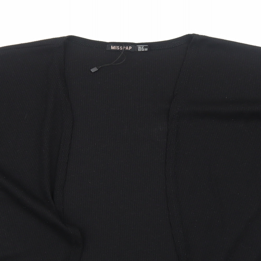Womens UK Size 12 Misspap Black Cardigan Jumper