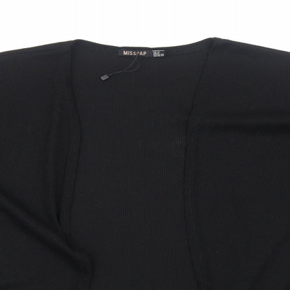 Womens UK Size 12 Misspap Black Cardigan Jumper