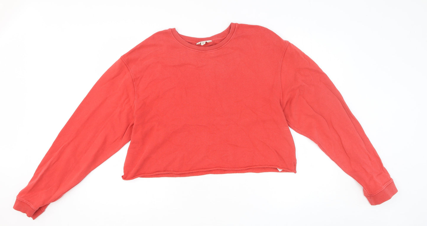 Miss Selfridge Womens Red Cotton Pullover Sweatshirt Size 16 Pullover