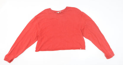 Miss Selfridge Womens Red Cotton Pullover Sweatshirt Size 16 Pullover