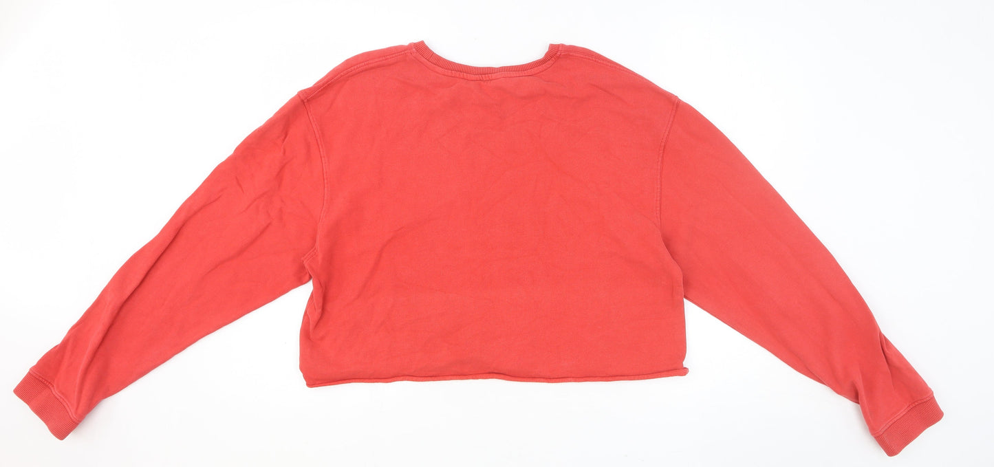 Miss Selfridge Womens Red Cotton Pullover Sweatshirt Size 16 Pullover