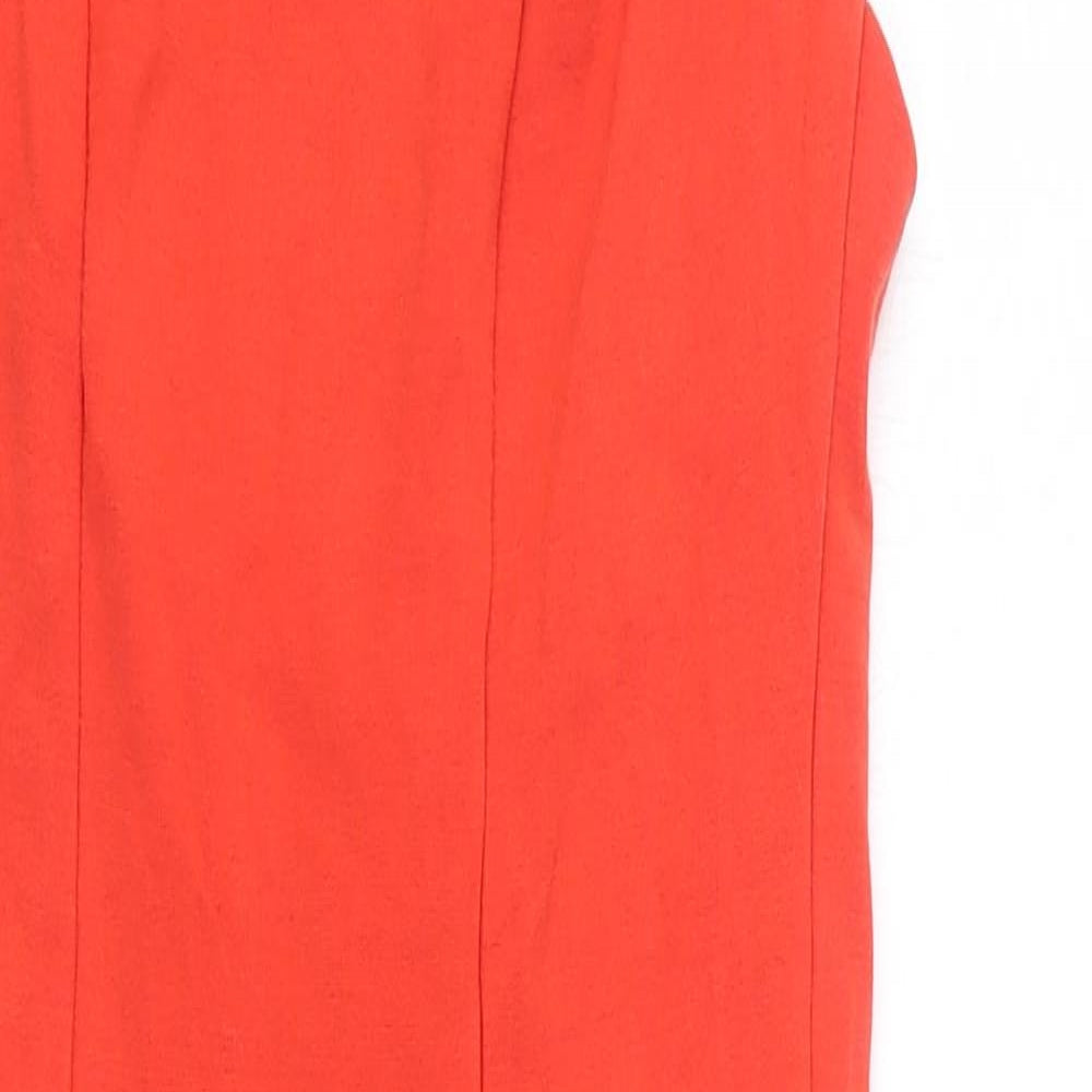 ASOS Womens Red Viscose A-Line Size 10 Round Neck Pullover