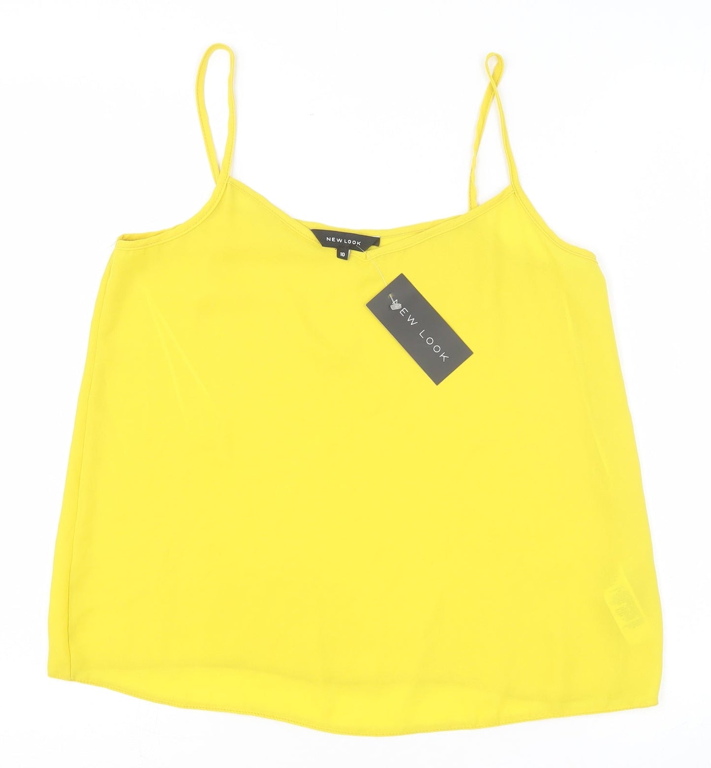 Womens UK Size 10 New Look Yellow Camisole Tank