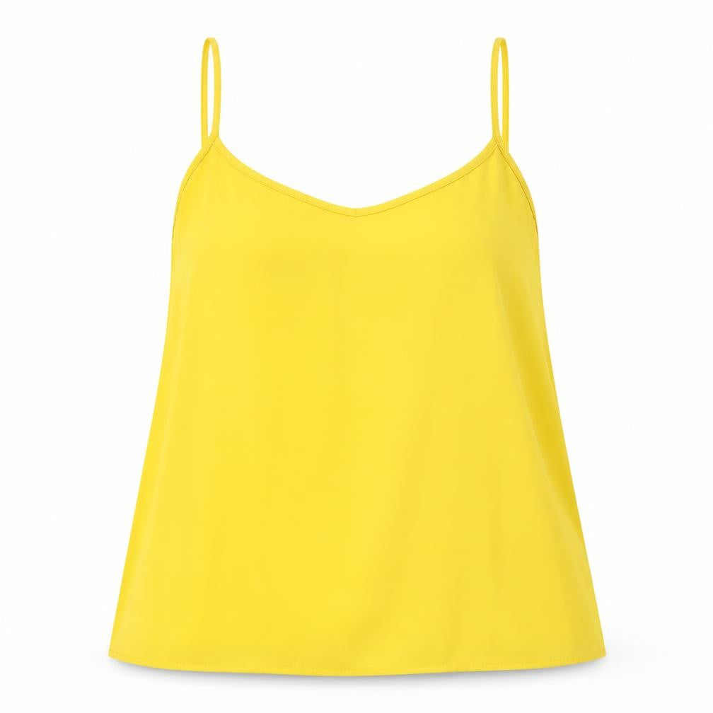 Womens UK Size 10 New Look Yellow Camisole Tank