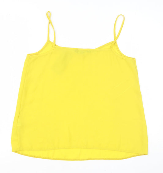 Womens UK Size 10 New Look Yellow Camisole Tank