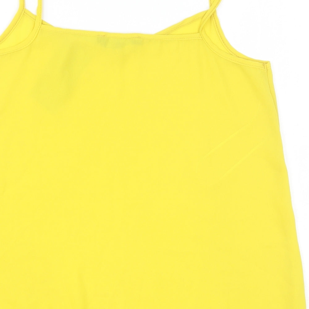 Womens UK Size 10 New Look Yellow Camisole Tank