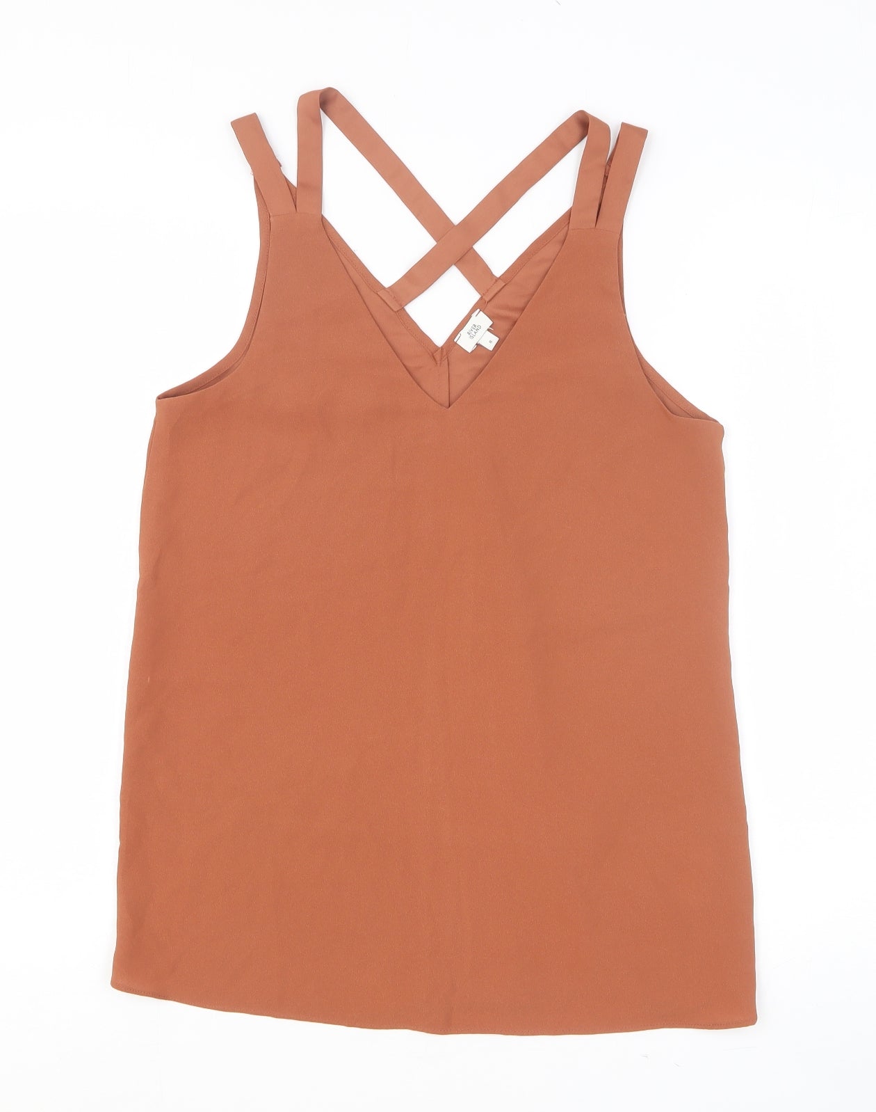 Womens UK Size 8 River Island Orange Basic Tank
