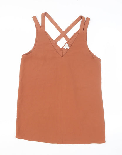 Womens UK Size 8 River Island Orange Basic Tank