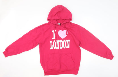 Preworn Womens Purple Cotton Pullover Hoodie Size S Pullover - I Love London