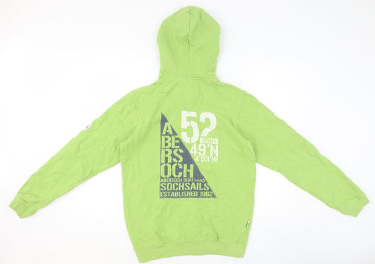 Mens UK Size XS Lazy Jacks Green Pullover Hoodie
