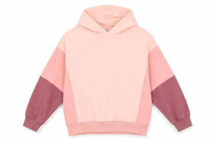 NEXT Girls Pink Colourblock Cotton Pullover Hoodie Size 10 Years Pullover