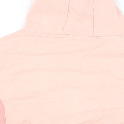 NEXT Girls Pink Colourblock Cotton Pullover Hoodie Size 10 Years Pullover