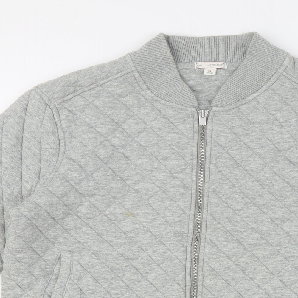 Gap Womens Grey Cotton Full Zip Sweatshirt Size L Zip