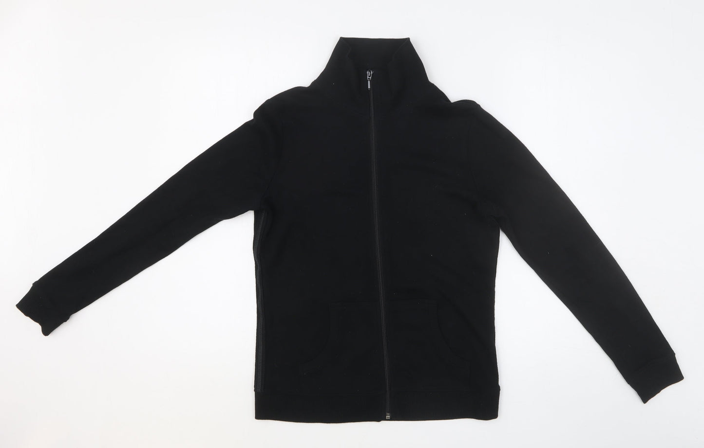 F&F Womens Black Cotton Full Zip Sweatshirt Size 10 Zip - Dance in Line