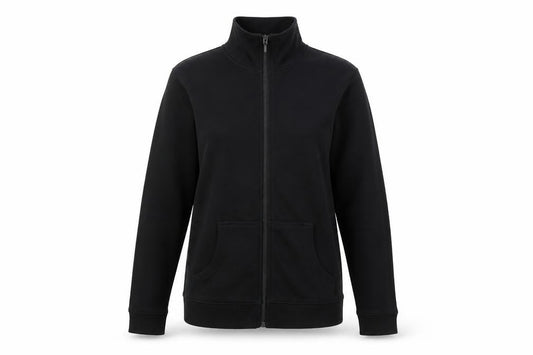 F&F Womens Black Cotton Full Zip Sweatshirt Size 10 Zip - Dance in Line