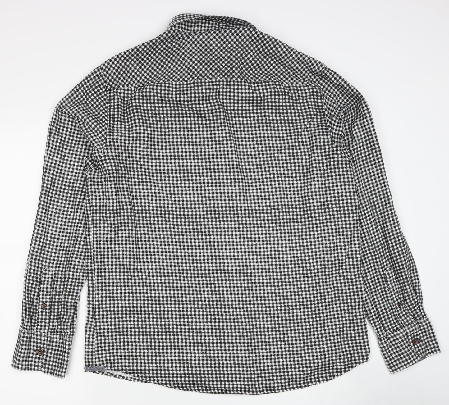 Mens UK Size XL Brave Soul Black  Button-Up Long Sleeve Casual Shirt