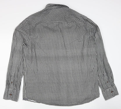 Mens UK Size XL Brave Soul Black  Button-Up Long Sleeve Casual Shirt