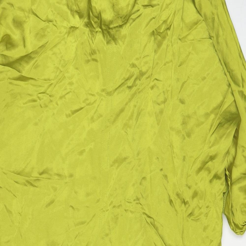 Zara Womens Green Viscose A-Line Size M Cowl Neck Pullover