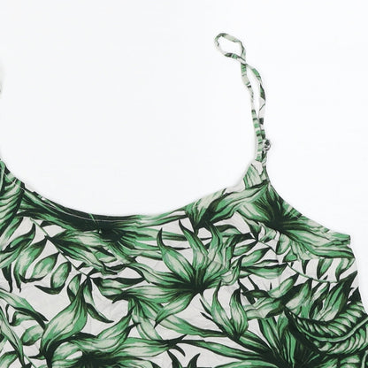 Womens UK Size 14 Divided Green Basic Tank