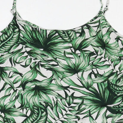 Womens UK Size 14 Divided Green Basic Tank