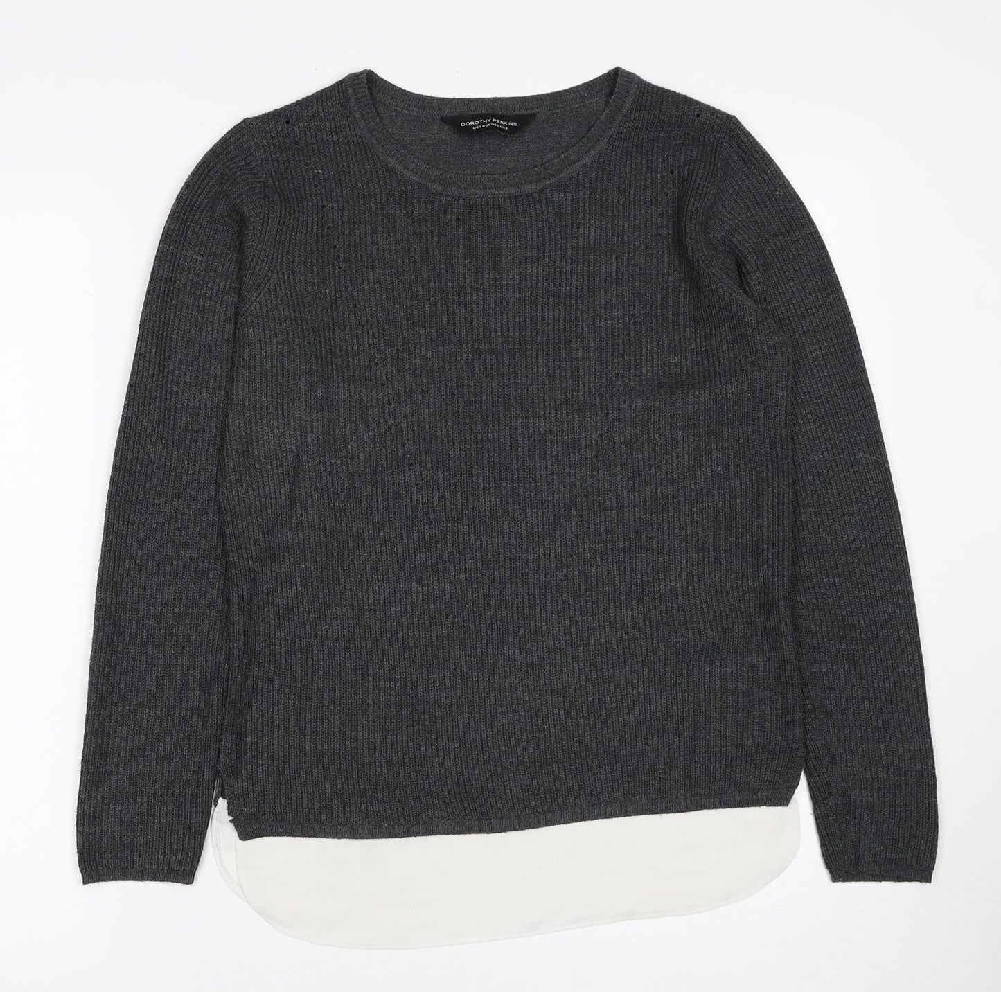 Womens UK Size 8 Dorothy Perkins Grey Pullover Jumper