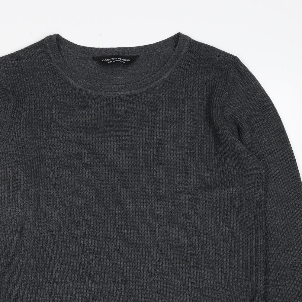 Womens UK Size 8 Dorothy Perkins Grey Pullover Jumper