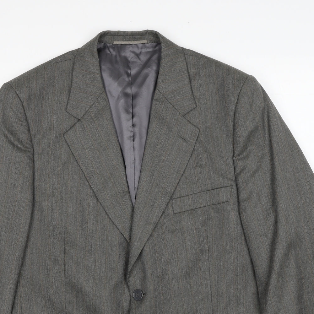 Mens UK Size 42 Brook Taverner Regular Grey Suit Jacket