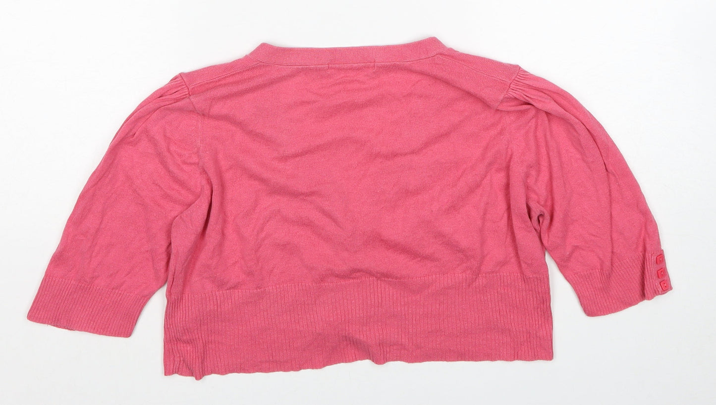 Womens UK Size 12 Marks and Spencer Pink Cardigan Jumper