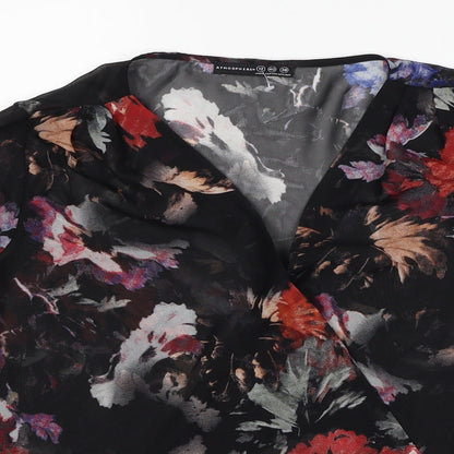 Womens UK Size 12 Atmosphere Black Basic Blouse