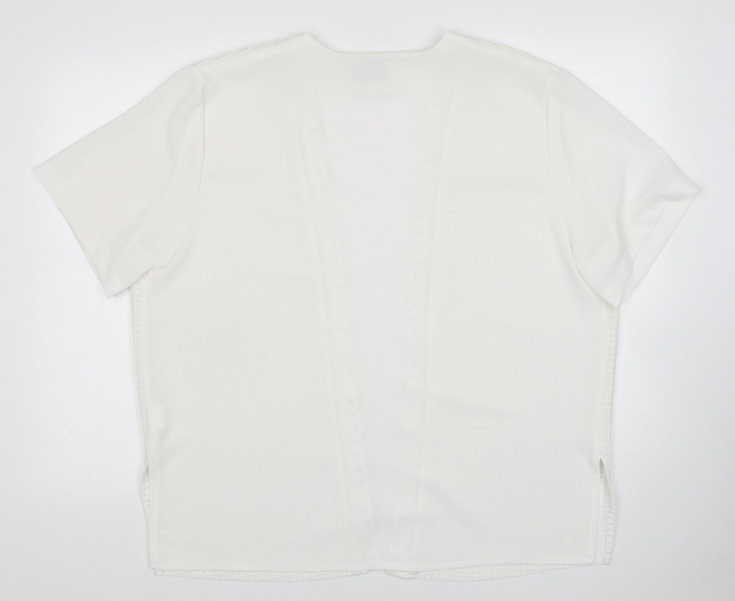 Womens UK Size 18 Saloos White Cardigan Jumper