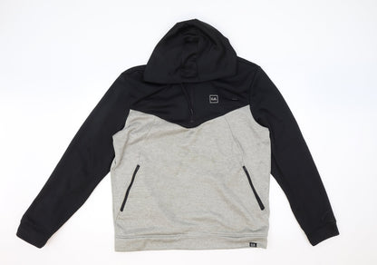 U.S. Athletic Mens Grey Polyester Pullover Hoodie Size M