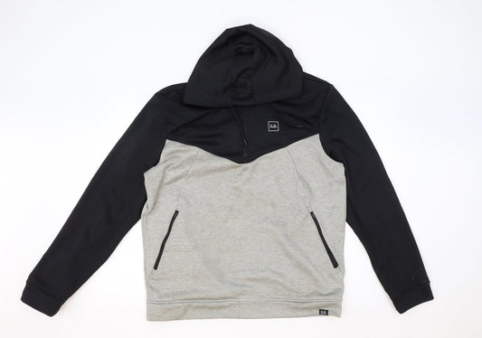 U.S. Athletic Mens Grey Polyester Pullover Hoodie Size M