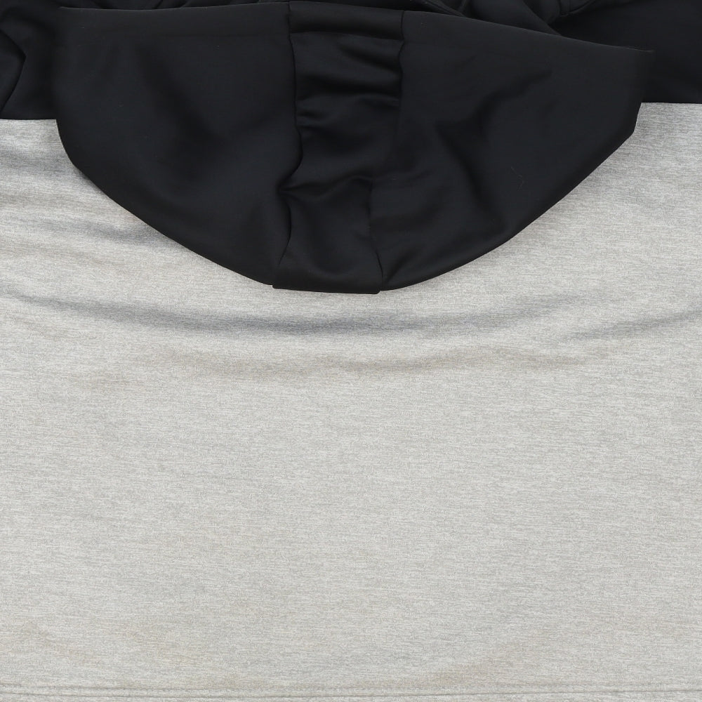 U.S. Athletic Mens Grey Polyester Pullover Hoodie Size M