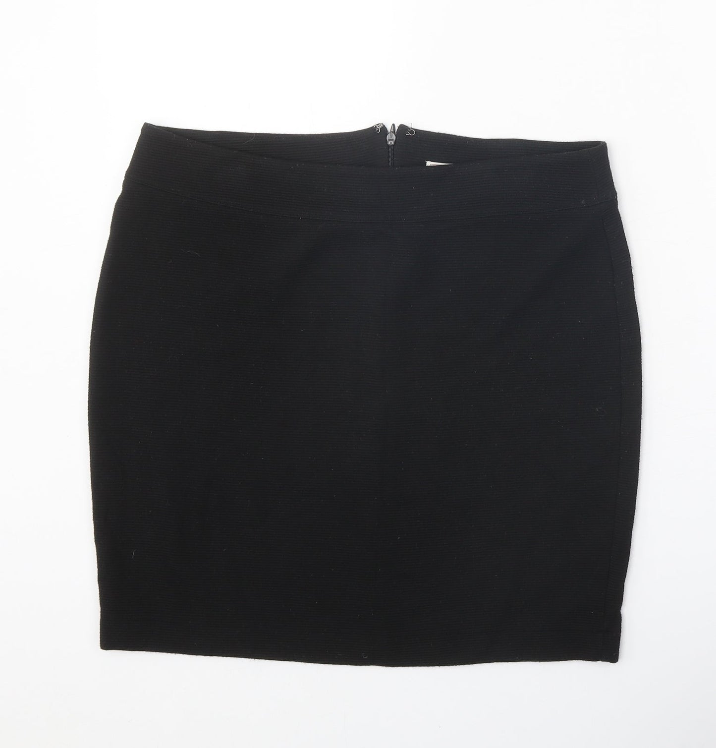 Gap Womens Black Polyester Straight & Pencil Skirt Size M Zip