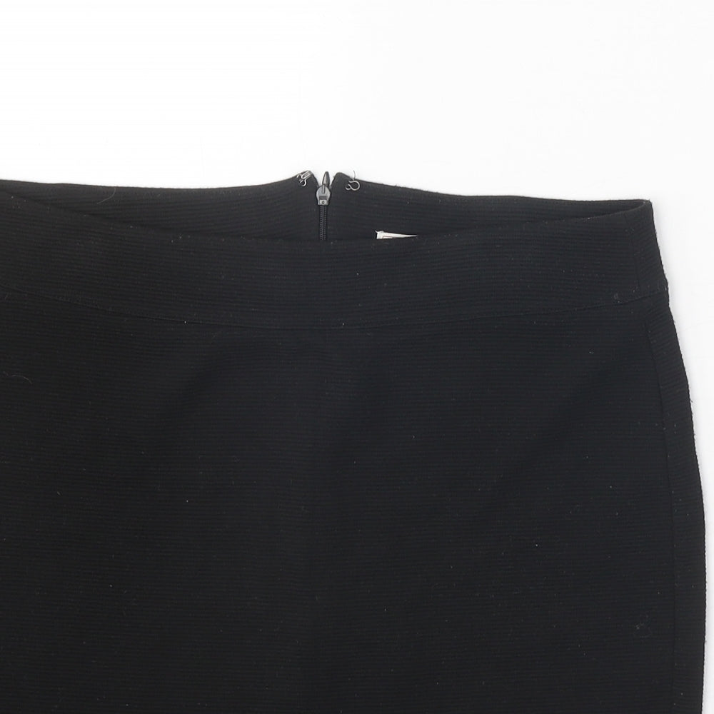 Gap Womens Black Polyester Straight & Pencil Skirt Size M Zip