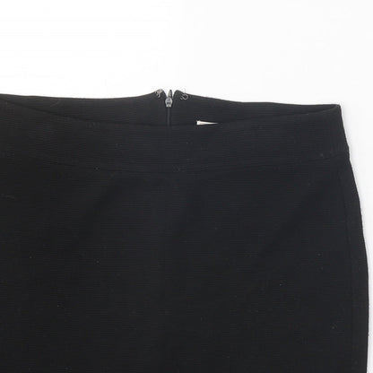 Gap Womens Black Polyester Straight & Pencil Skirt Size M Zip