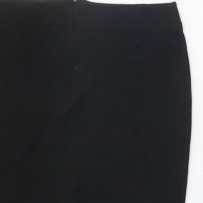 Gap Womens Black Polyester Straight & Pencil Skirt Size M Zip