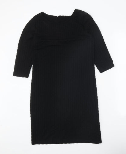 Only Womens Black Polyester A-Line Size S Round Neck Pullover