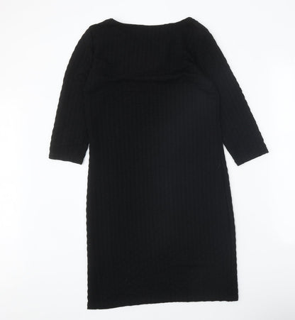 Only Womens Black Polyester A-Line Size S Round Neck Pullover