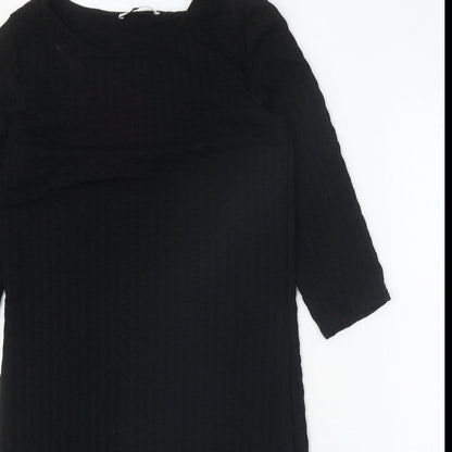 Only Womens Black Polyester A-Line Size S Round Neck Pullover