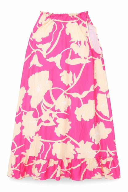 Preworn Womens Pink Floral Polyester Trapeze & Swing One Size Boat Neck Tie