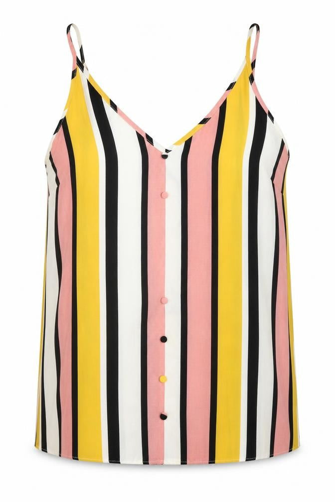 Womens UK Size 14 Papaya Multicoloured Basic Tank