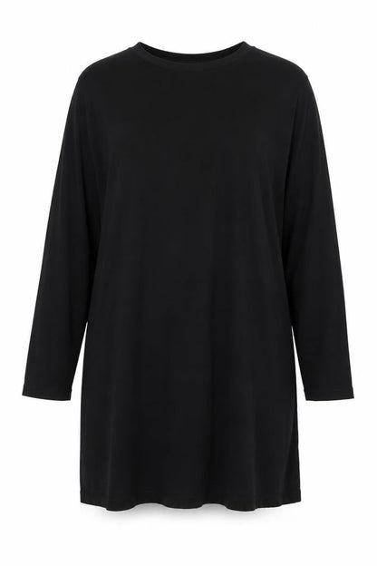Boohoo Womens Black Polyester A-Line Size 10 Round Neck Pullover